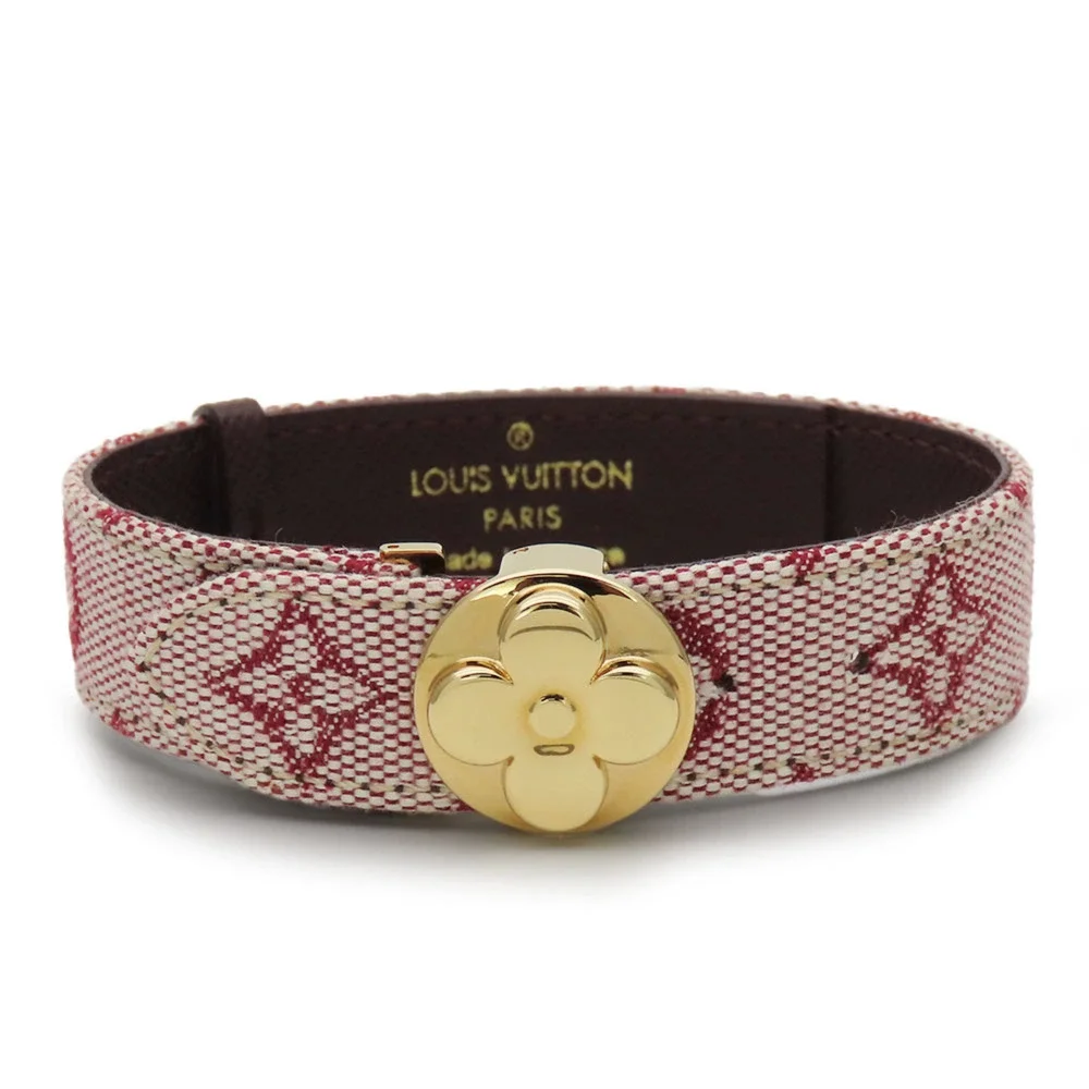 LOUIS VUITTON Pink Monogram Charm Bracelet